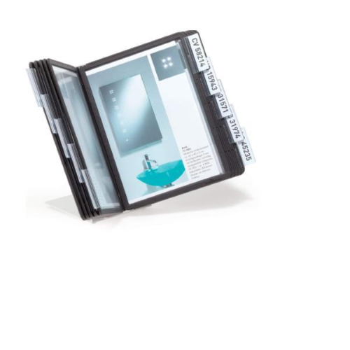 DURABLE VARIO - Leggio a pannelli - per scrivania - 10 compartimenti - per A5 - nero